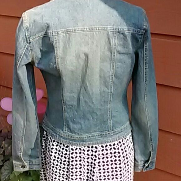 INC Embellished Denim Jacket Western Coastal Cowgirl - Picture 4 of 6